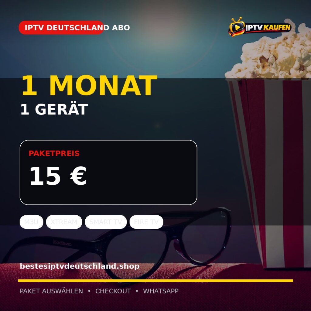 IPTV Deutschland Abo | 1 Monat | 1 Gerät