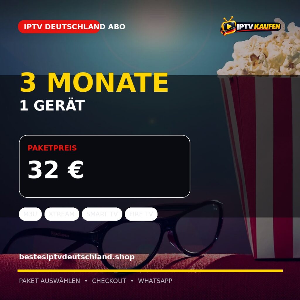 IPTV Deutschland Abo | 3 Monate | 1 Gerät